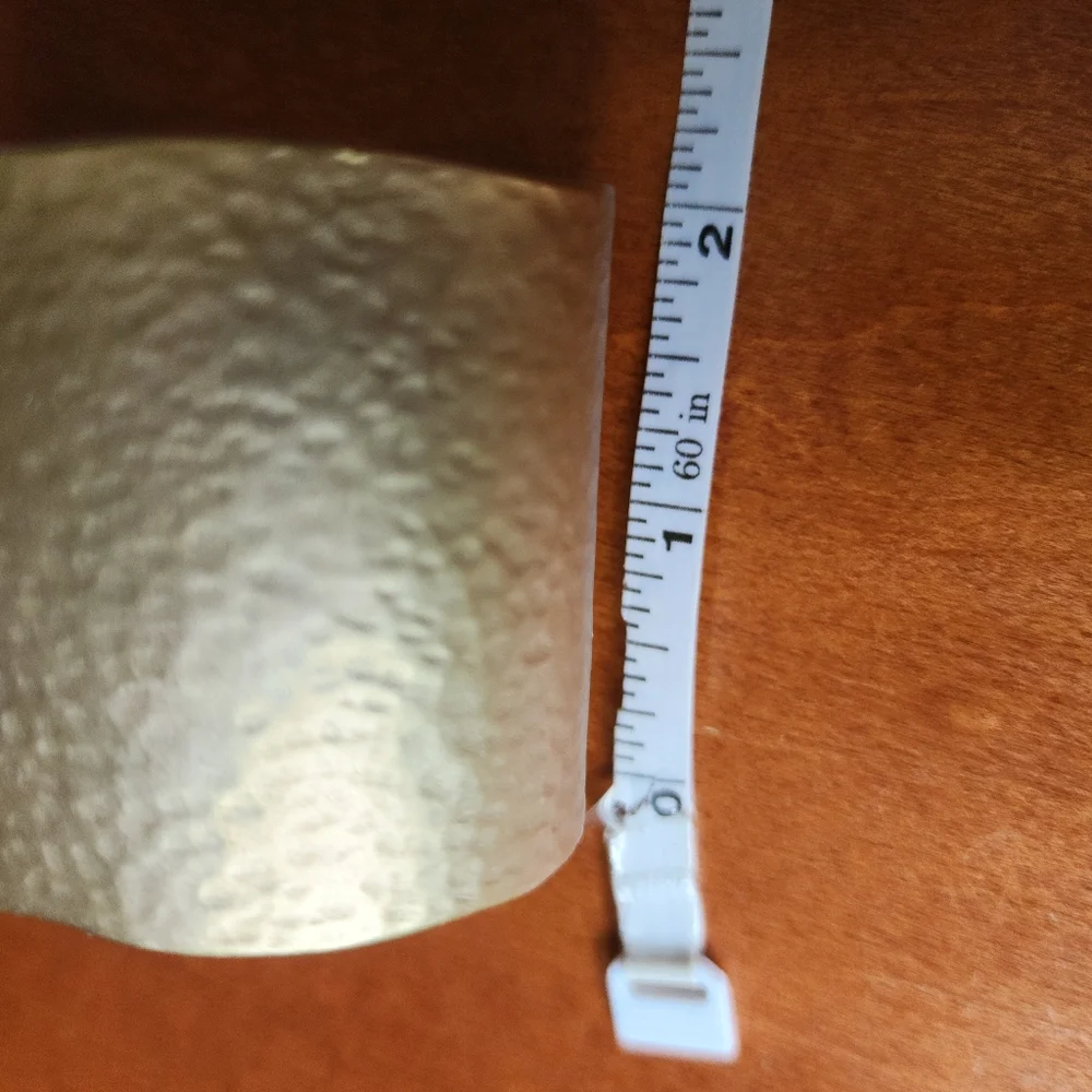 Chunky Brushed Gold Tone Bangle Bracelet